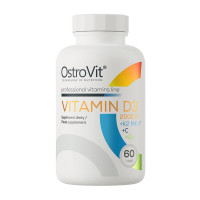 Витамины, Vitamin D3 2000 IU+K2+MK-7+C+Zn, OstroVit, 60 капсул
