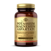 Магний, Potassium Magnesium Aspartate, Solgar, 90 капсул