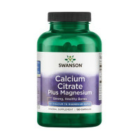 Магний, Calcium Citrate Plus Magnesium, Swanson, 150 капсул