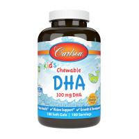 Добавка для здоров'я, Kid's Chewable DHA 100 mg, Carlson Labs, 180 капсул