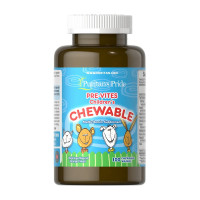 Вітаміни та мінерали, Pre-vites Childrens's Chewable, Puritan's Pride, 100 жувальних вафель (Апельсин)