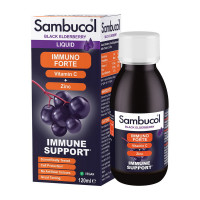 Добавка для здоровья, Immuno Forte + Vitamin C + Zinc Liquid, Sambucol, 120 мл