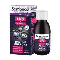 Добавка для здоровья, Black Elderberry Liquid For Kids + Vitamin C, Sambucol, 120 мл