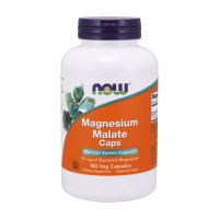 Магній, Magnesium Malate, NOW, 180 капсул