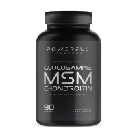 Для суглобів та зв'язок, Glucosamine-Chondroitin + MSM, Powerful Progress, 90 таблеток