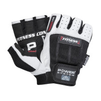 Рукавички для тренувань, Fitness Gloves White-Black 2300WB, Power System, розмір M