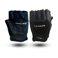 Рукавички для тренувань, Fitness Gloves Black-Blue 9058, PowerPlay, розмір M