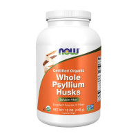 Добавка для здоров'я, Whole Psyllium Husks Certified Organic, NOW, 340 г