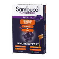 Добавка для здоровья, Immuno Forte Pastilles, Sambucol, 20 пастилок