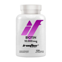 Біотин, Biotin 10,000 mcg, IronFlex, 120 таблеток