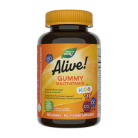 Мультивитамины, Alive! Kids MultiVitamin Gummy, Nature's Way, 60 жевательных конфет (Вишня, апельсин и виноград)