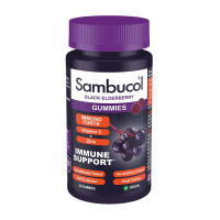 Добавка для здоров'я, Immuno Forte + Vitamin C + Zinc, Sambucol, 30 жувальних цукерок