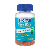 Добавка для здоров'я, Smartkids Happy Tummies, Bioglan, 30 жувальних цукерок (Полуниця)