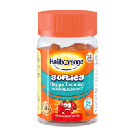 Вітаміни та мінерали, Happy Tummies Immune Support Softies, Haliborange, 30 жувальних цукерок (Полуниця)
