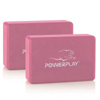 Аксессуар, Yoga Brick PP4006, PowerPlay, 2 шт (Розовый)