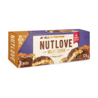 Протеиновый батончик, Nutlove Milky Cookies, All Nutrition, 128 г (Карамель с арахисом)
