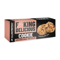 Протеїновий батончик, Fit King Delicious Cookie, All Nutrition, 135 г (Шоколадна крихта)