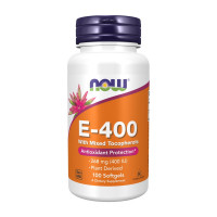 Витамины и минералы, E-400 with mixed Tocopheryl, NOW, 100 капсул