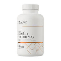 Біотин, Biotin 10000 Max, OstroVit, 60 таблеток