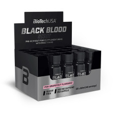 Предтренировочный комплекс, Black Blood Shot, BioTech, 20 × 60 мл (Лимонад)
