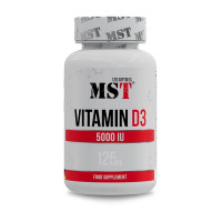 Вітаміни, Vitamin D3 5000 IU (125 mcg), MST, 120 капсул