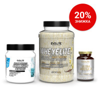 Набір, Whey Elite (900 g chocolate) + Ultra Omega 3 500/250 (100 sgels) + Collagen (300 g unflavoured), Набори