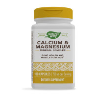 Магній, Calcium & Magnesium, Nature's Way, 100 капсул