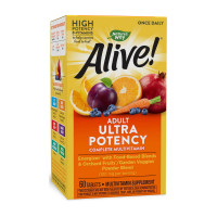 Вітаміни та мінерали, Alive! Adult Ultra Potency, Nature's Way, 60 таблеток