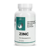 Цинк, Zinc Gluconate 25 mg, Progress Nutrition, 90 таблеток