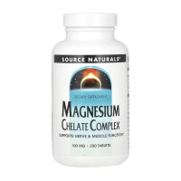 Магній, Magnesium Chelate Complex, Source Naturals, 250 таблеток