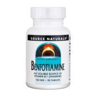 Вітаміни та мінерали, Benfotiamine 150 mg, Source Naturals, 30 таблеток