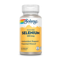 Селен, Selenium 200 mcg yeast-free, Solaray, 90 капсул