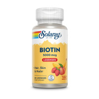 Біотин, Biotin 5,000 mcg, Solaray, 60 пастилок