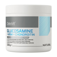 Для суглобів та зв'язок, Glucosamine MSM Chondroitin, OstroVit, 150 г (Без смаку)