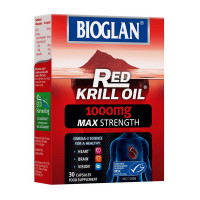 Добавка для здоровья, Max Strength Red Krill Oil 1000 mg, Bioglan, 30 капсул
