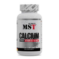 Кальций, Calcium Citrate + Vitamin D3 + K2 MK7, MST, 60 таблеток