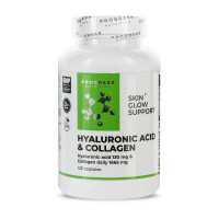 Коллаген, Hyaluronic Acid & Collagen, Progress Nutrition, 120 капсул