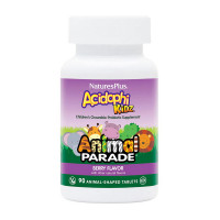Добавка для здоровья, Animal Parade Acidophi Kidz, Natures Plus, 90 таблеток (Ягода)