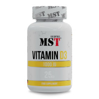 Вітаміни, Vitamin D3 1000 IU (25 mcg), MST, 120 капсул