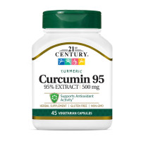 Добавка для здоров'я, Curcumin 95, 21st Century, 45 капсул