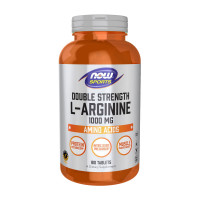 Аргинин, L-Arginine Double Strength 1000 mg, NOW, 180 таблеток