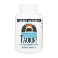 Таурин, Taurine 500 mg, Source Naturals, 120 таблеток