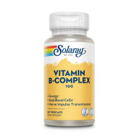 Витамины, Vitamin B-Complex 100, Solaray, 50 капсул