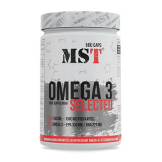 Омега-3, Omega 3 Selected, MST, 500 капсул