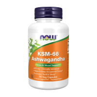 Ашваганда, KSM-66 Ashwagandha 600 mg, NOW, 90 капсул
