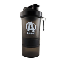 Шейкер, Shaker Animal with metal ball 3 in 1, Universal, 400 мл (Чёрный)