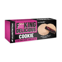 Протеїновий батончик, Fit King Delicious Cookie, All Nutrition, 128 г (Арахісова паста з малиновим джемом)