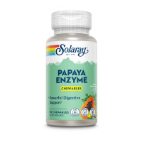 Добавка для здоров'я, Papaya Enzyme Chewables, Solaray, 90 жувальних таблеток (Ананас)
