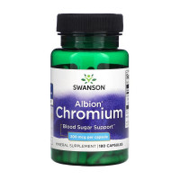 Витамины и минералы, Albion Chromium 200 mcg, Swanson, 180 капсул