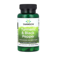 Добавка для здоров'я, Turmeric & Black Pepper, Swanson, 60 капсул